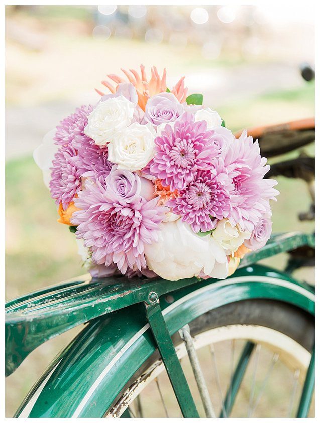 purple flowers wedding