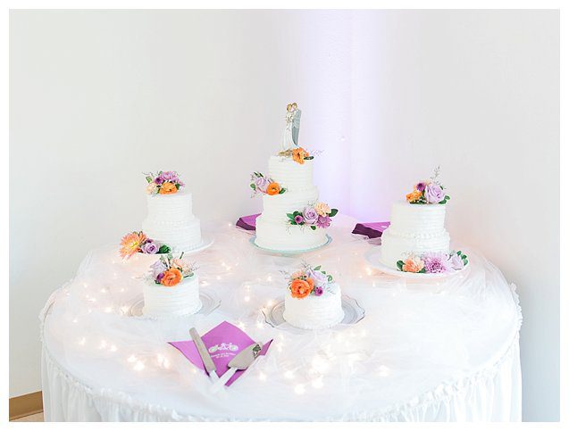 large wedding cake table