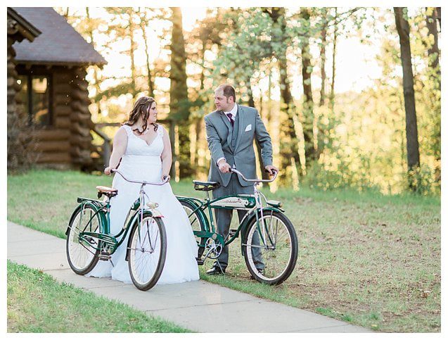 vintage bike wedding photography