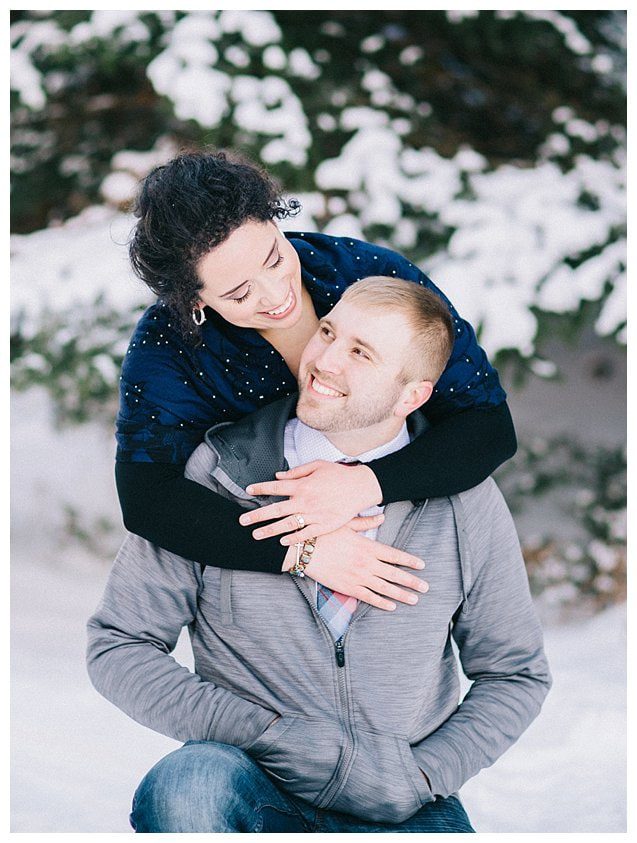 Magical Snowy Forest Wisconsin Engagement Session